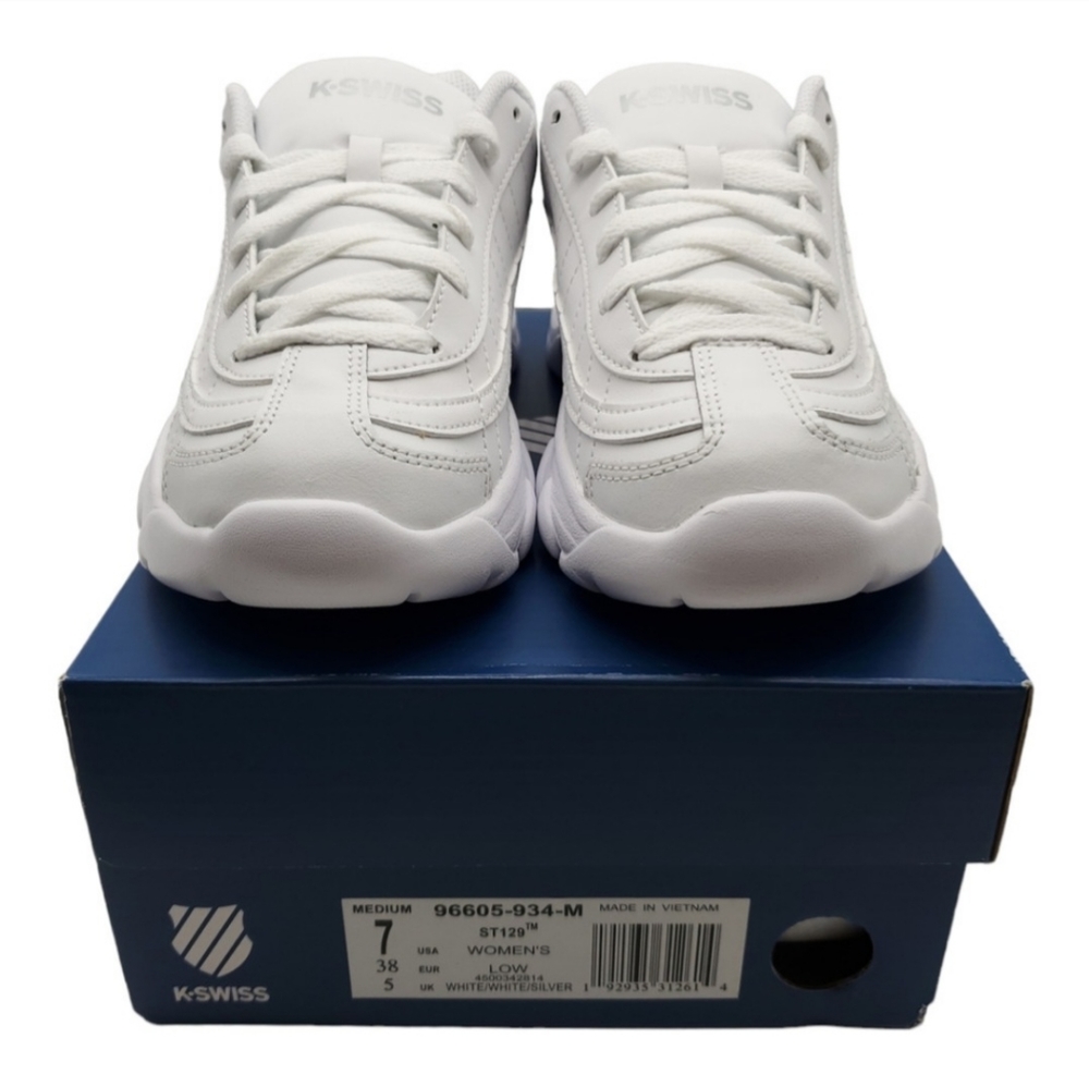 K-Swiss ST129 Womens Low-Top White Corporate Size 7